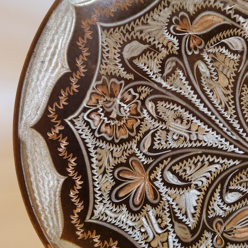 Vintage Copper Etched Wall Plaque - Picture 2 of 6